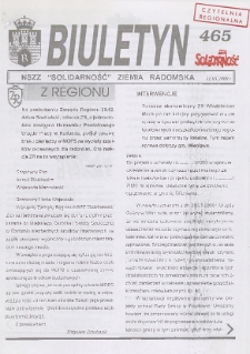 Biuletyn NSZZ "Solidarność" Ziemia Radomska, 2000, nr 465