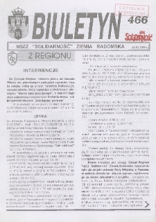 Biuletyn NSZZ "Solidarność" Ziemia Radomska, 2000, nr 466