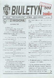 Biuletyn NSZZ "Solidarność" Ziemia Radomska, 2001, nr 502