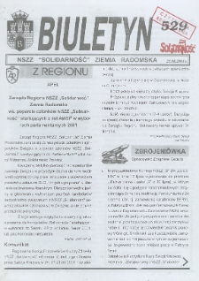 Biuletyn NSZZ "Solidarność" Ziemia Radomska, 2001, nr 529