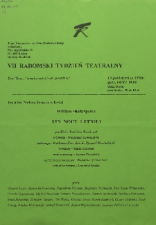 William Shakespeare „Sen nocy letniej ” / Teatr Powszechny im. Jana Kochanowskiego w Radomiu