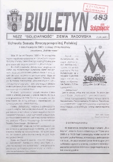 Biuletyn NSZZ "Solidarność" Ziemia Radomska, 2000, nr 483
