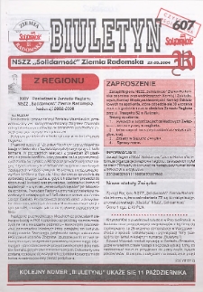 Biuletyn NSZZ "Solidarność" Ziemia Radomska, 2004, nr 607