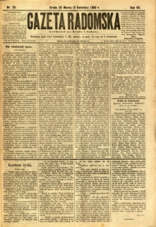 Gazeta Radomska, 1890, R. 7, nr 29