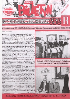 Biuletyn NSZZ "Solidarność" Ziemia Radomska, 2007, nr 656