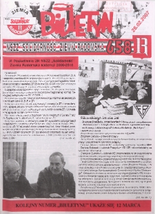 Biuletyn NSZZ "Solidarność" Ziemia Radomska, 2007, nr 658