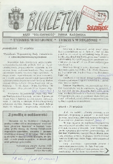 Biuletyn NSZZ "Solidarność" Ziemia Radomska, 1995, nr 273