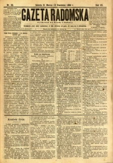 Gazeta Radomska, 1890, R. 7, nr 30