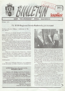 Biuletyn NSZZ "Solidarność" Ziemia Radomska, 1996, nr 303