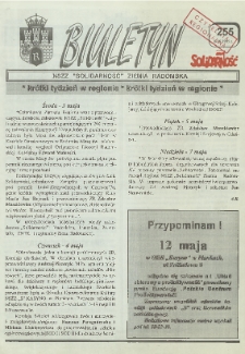 Biuletyn NSZZ "Solidarność" Ziemia Radomska, 1995, nr 255