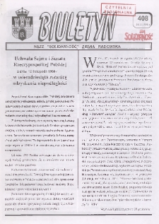 Biuletyn NSZZ "Solidarność" Ziemia Radomska, 1998, nr 408