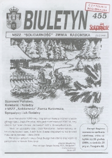 Biuletyn NSZZ "Solidarność" Ziemia Radomska, 1999, nr 455