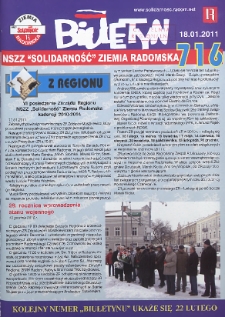 Biuletyn NSZZ "Solidarność" Ziemia Radomska, 2011, mr 716