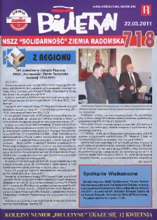 Biuletyn NSZZ "Solidarność" Ziemia Radomska, 2011, mr 718