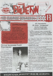 Biuletyn NSZZ "Solidarność" Ziemia Radomska, 2007, nr 670