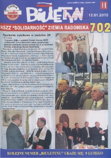 Biuletyn NSZZ "Solidarność" Ziemia Radomska, 2010, nr 702