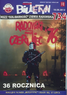 Biuletyn NSZZ "Solidarność" Ziemia Radomska, 2012, nr 734