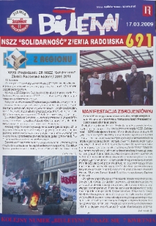 Biuletyn NSZZ "Solidarność" Ziemia Radomska, 2009, nr 691