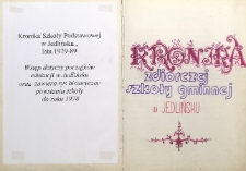 Kronika zbiorczej szkoły gminnej w Jedlińsku, lata 1979/1989