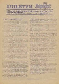Biuletyn NSZZ "Solidarność" Ziemia Radomska, 1990, nr 19