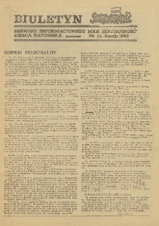 Biuletyn NSZZ "Solidarność" Ziemia Radomska, 1990, nr 24