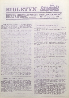 Biuletyn NSZZ "Solidarność" Ziemia Radomska, 1990, nr 39