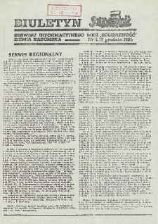 Biuletyn NSZZ "Solidarność" Ziemia Radomska, 1989, nr 6
