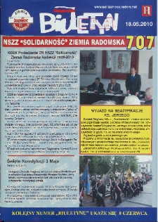 Biuletyn NSZZ "Solidarność" Ziemia Radomska, 2010, nr 707