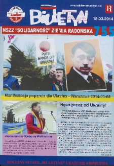 Biuletyn NSZZ "Solidarność" Ziemia Radomska, 2014, nr 755