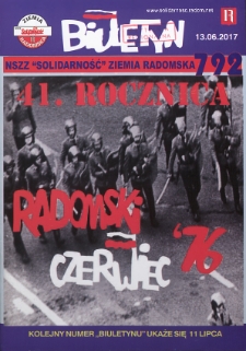 Biuletyn NSZZ "Solidarność" Ziemia Radomska, 2017, nr 792