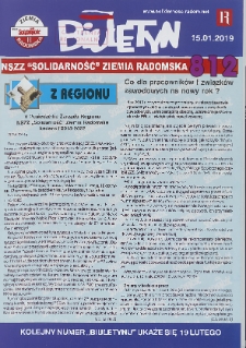 Biuletyn NSZZ "Solidarność" Ziemia Radomska, 2019, nr 812
