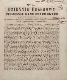 Dziennik Urzędowy Gubernii Sandomierskiej, 1844, nr 34