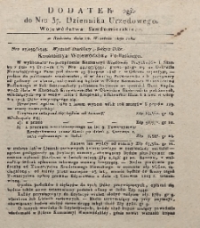 Dziennik Urzędowy Województwa Sandomierskiego, 1830, nr 37, dod. II