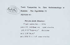 [Zaproszenie na maraton Sztuk Odważnych] / Teatr Powszechny im. Jana Kochanowskiego w Radomiu