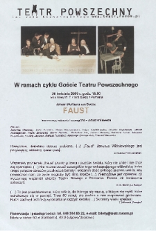 Johan Wolfgang von Goethe „Faust” / Teatr Powszechny im. Jana Kochanowskiego w Radomiu