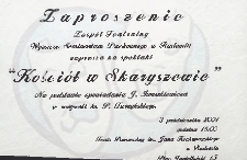 [Zaproszenie na spektakl „Kościół w Skaryszewie”