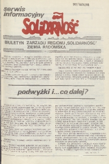 Biuletyn NSZZ "Solidarność" Ziemia Radomska, 1992, nr 97