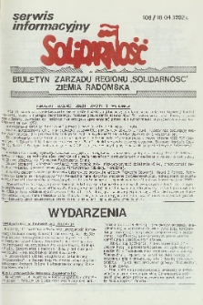 Biuletyn NSZZ "Solidarność" Ziemia Radomska, 1992, nr 109