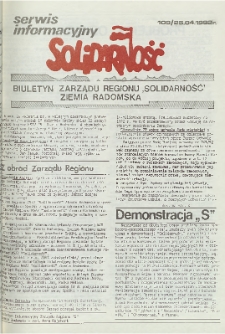 Biuletyn NSZZ "Solidarność" Ziemia Radomska, 1992, nr 110