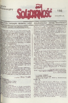 Biuletyn NSZZ "Solidarność" Ziemia Radomska, 1993, nr 156