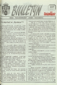 Biuletyn NSZZ "Solidarność" Ziemia Radomska, 1994, nr 227