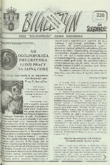 Biuletyn NSZZ "Solidarność" Ziemia Radomska, 1994, nr 228
