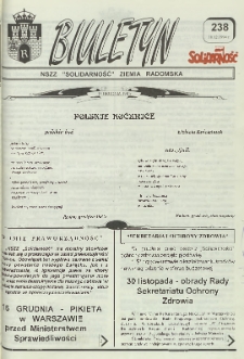 Biuletyn NSZZ "Solidarność" Ziemia Radomska, 1994, nr 238