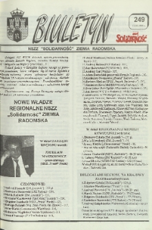 Biuletyn NSZZ "Solidarność" Ziemia Radomska, 1995, nr 249