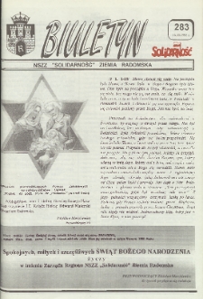 Biuletyn NSZZ "Solidarność" Ziemia Radomska, 1995, nr 283