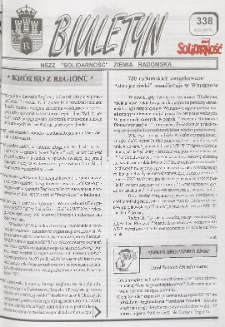 Biuletyn NSZZ "Solidarność" Ziemia Radomska, 1997, nr 338