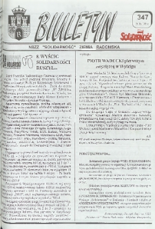 Biuletyn NSZZ "Solidarność" Ziemia Radomska, 1997, nr 347