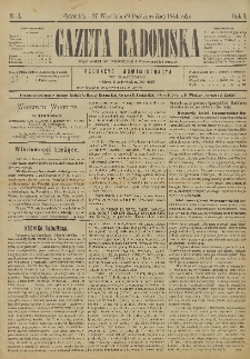 Gazeta Radomska, 1884, R. 1, nr 3