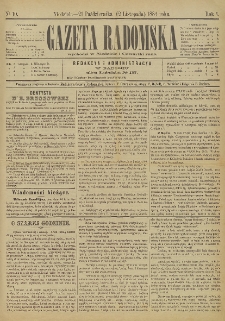 Gazeta Radomska, 1884, R. 1, nr 10