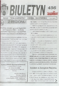 Biuletyn NSZZ "Solidarność" Ziemia Radomska, 2000, nr 456